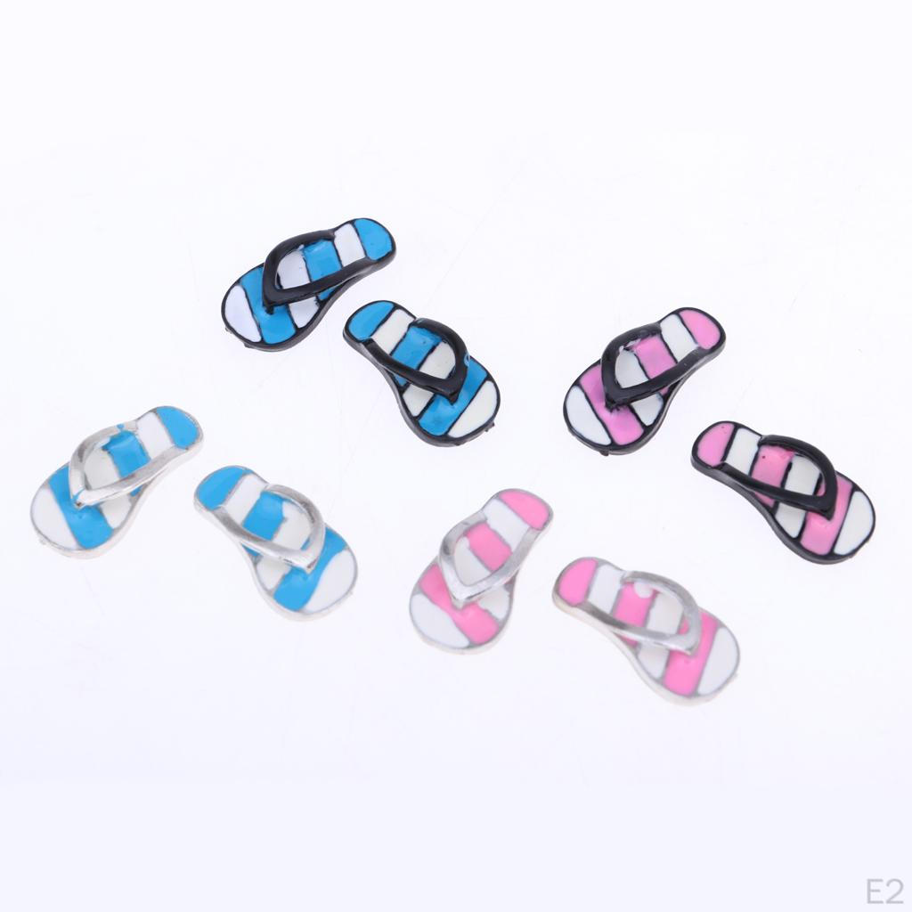 4 Pair Popular Doll Shoes Slippers -flops /12 Dollhouse
