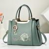 Fashionable Embroidered Crossbody Bag New Women's Single Shoulder Handbag for Middle-Aged Women Durable PU Leather Bags