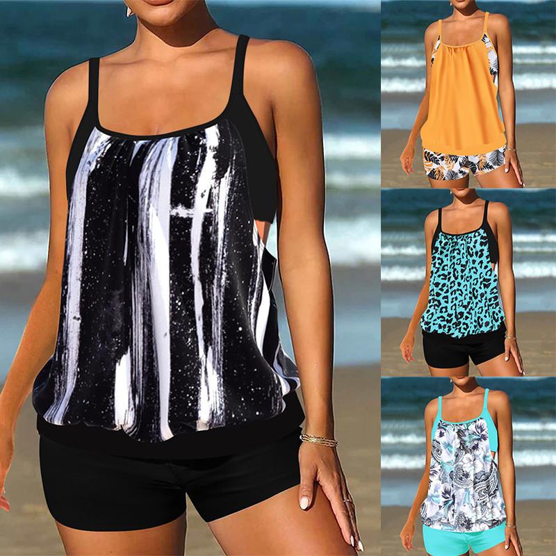Classic Polyester Bikini Set With Colorful Print For Water Sports Enthusiasts