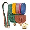 DIY PU-Leder Tasche Strickset Taschengurt Taschenschnalle Klappabdeckung Taschenboden Leder Taschenherstellung Zubehör für Umhängetasche