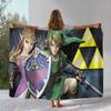 Retro Z-Zelda Cartoon Link Games Flannel Blanket,Ultra Soft Warm Plush Throw for Home Bedroom Bed Sofa Cover Camping Picnic Kid