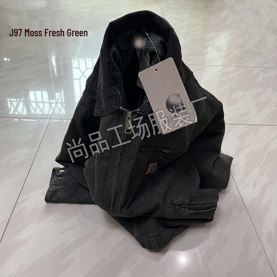 Correct Version Kaha T New J97 Men's Detroit Heavy Industry Washed Jacket - American Classic Style for Couples