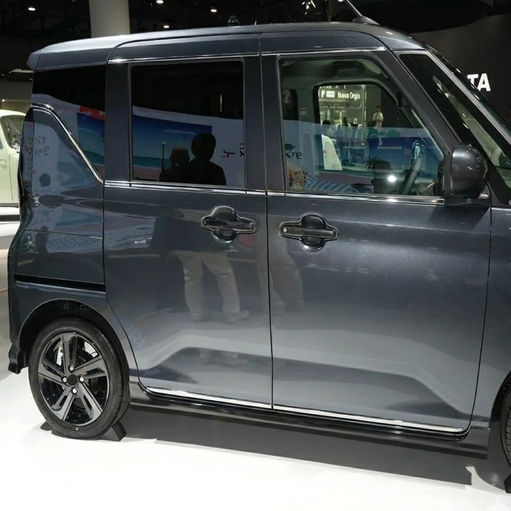 RUIQ Exterior Stainless Steel Full Set Window Frame Trim and Pillar for the New Daihatsu Move LA850S/LA860S (Chrome Plated)