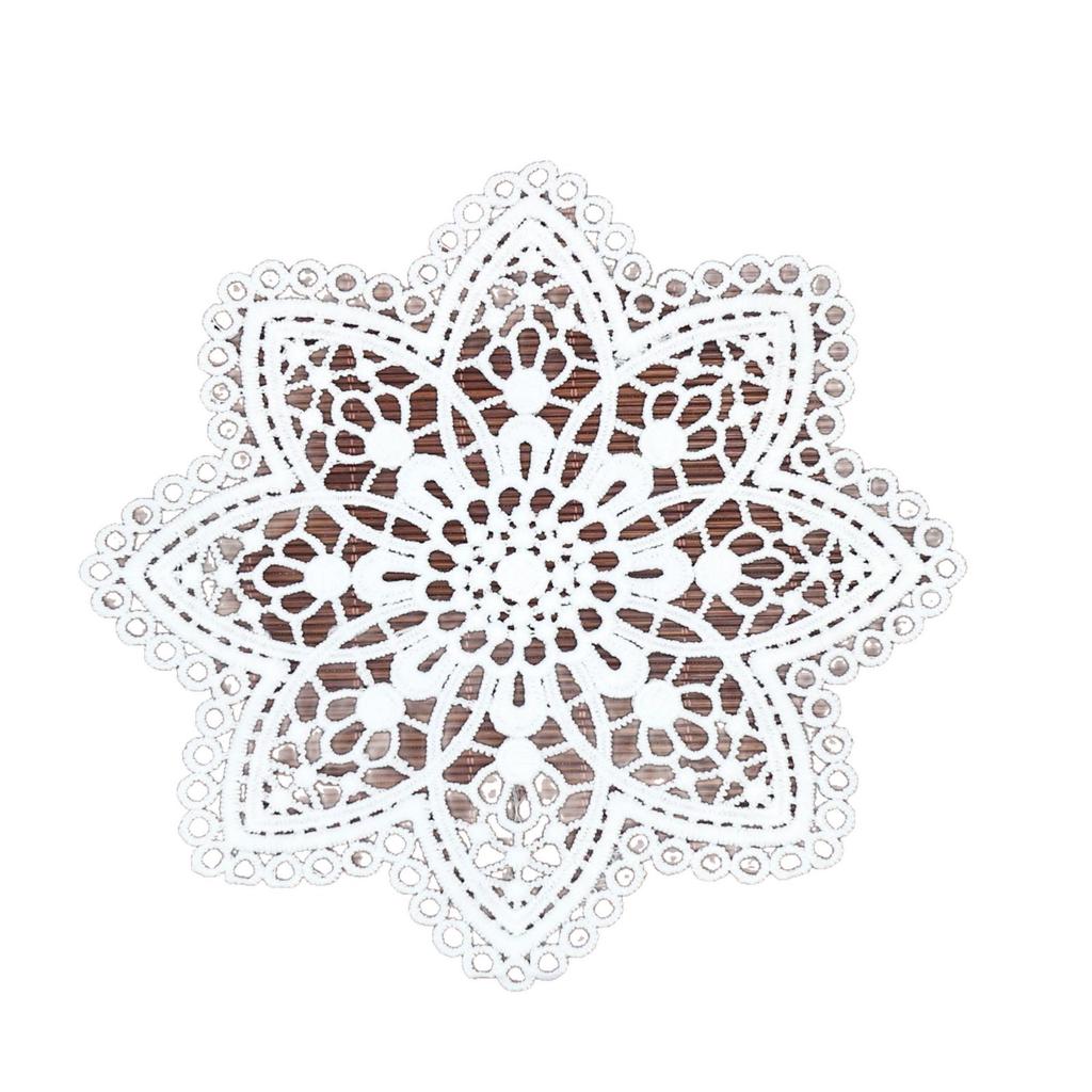 New White Embroidered Lace Coaster, American Home Non-Slip Mat, Table Lamp, Vase, Cloth, Tableware Mat.