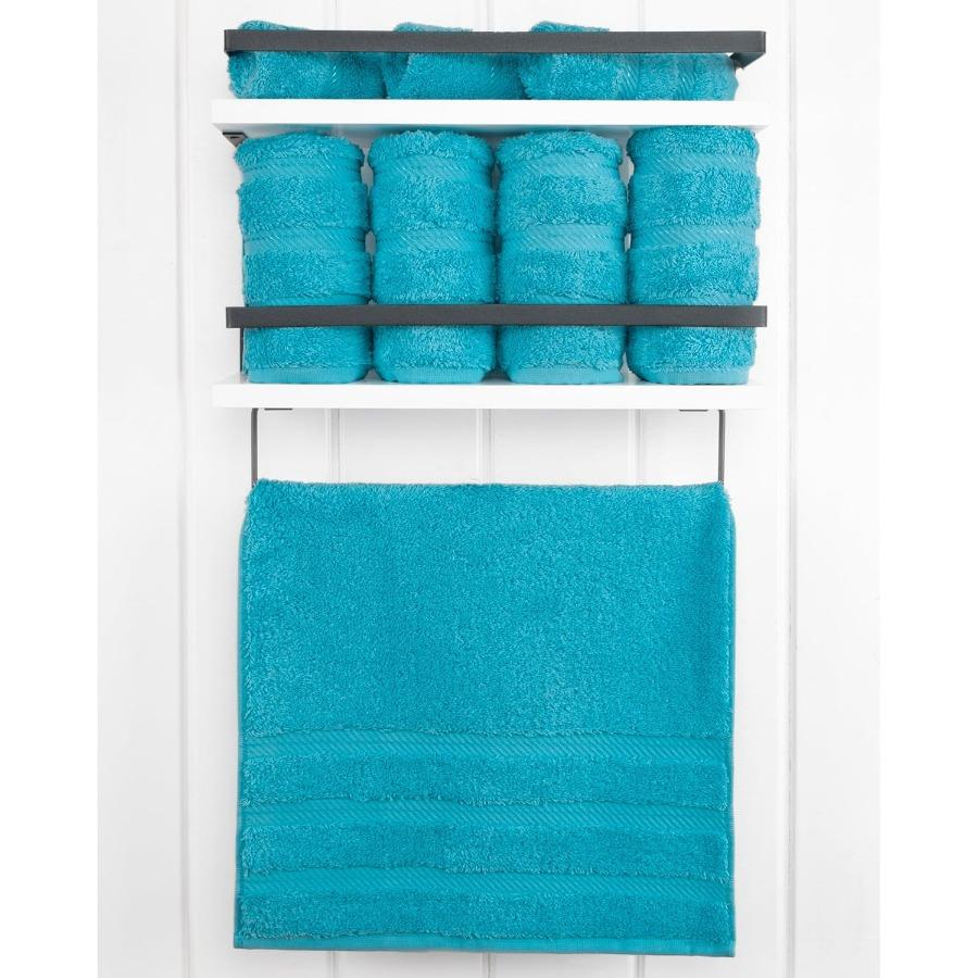 Luxury 600 GSM 100 Cotton Turkish Hand Towels Set of 4 for Bathroom and Kitchen UltraAbsorbent Aqua Blue Face and Hand Towels w