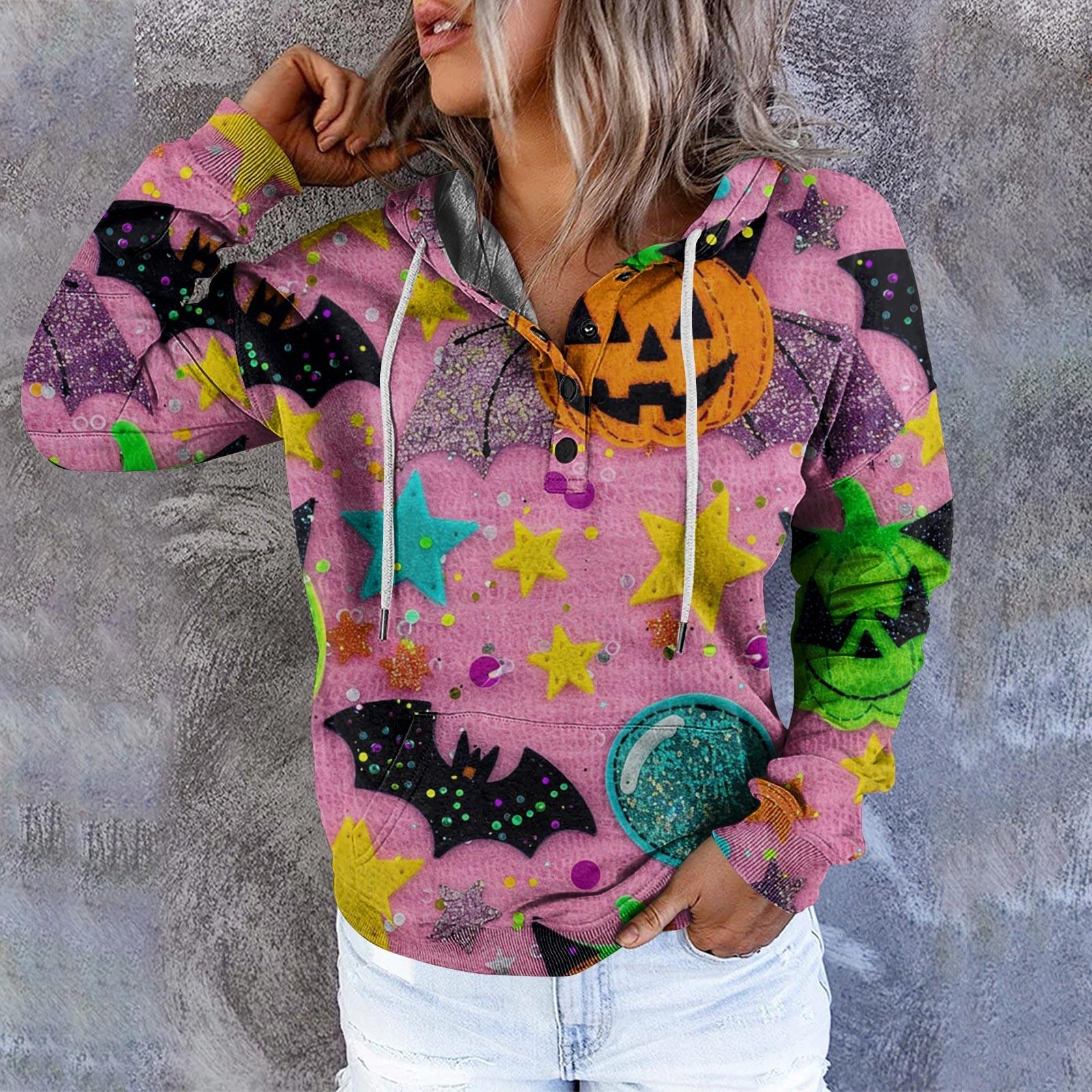 

Женские повседневные модные пуловеры с длинными рукавами и принтом, толстовки с капюшоном XXXL розовый