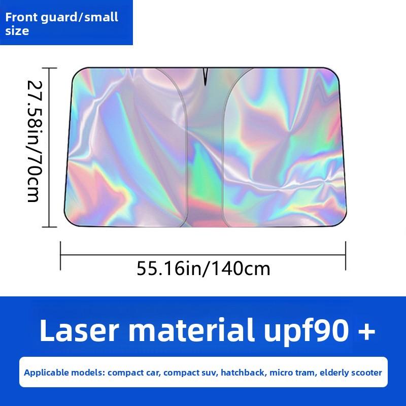 Titanium Silver Alloy Car Windshield Laser Sunshade -Four Layer Physical Material, UV Protection, Heat Insulation, Shading, Car Sunshade, Car Sunshade