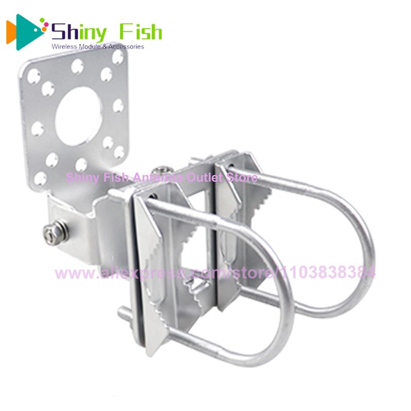 AP Bridge Antenna Clamp Clip Hoop Fixed Mount Bracket Wall Multi Function Fixture Pole Holder Adjustable Angle Iron Plated