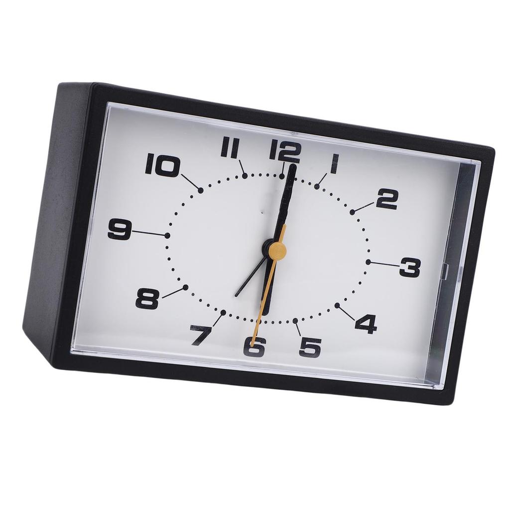 Analog Alarm Clock Quiet Battery Operated Plastic Minimalist Desk Analog Clock for Living Room Bedroom