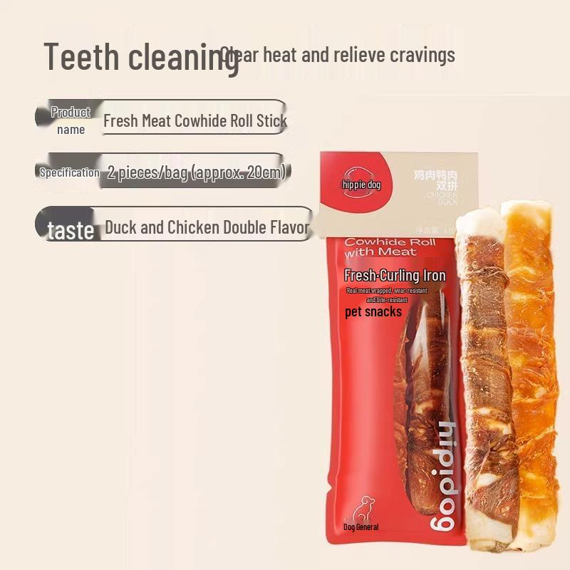Large Chicken Rawhide Donut Chew for Small To Medium Dogs - Bite-Resistant Teeth Cleaning Treat for Golden Retrievers & Teddies