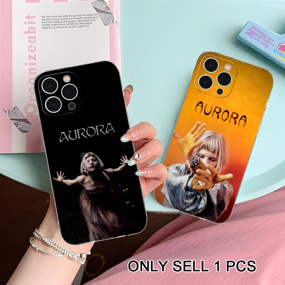 Aurora Aksnes Clear TPU Mobile Case for iPhone 17 16 15 14 13 12 11 X XR XS Air Pro Max Plus Mini Colorful Cover