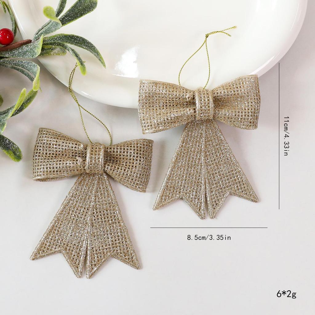 PC Christmas Bow Hanging Ornament DIY Scene Tree Decoration