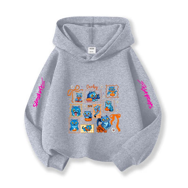 Popular Kpop Korean Christmas Themed Casual Children's Halloween Hoodie, Witch Hunting Fan Series Essential Girl's Top