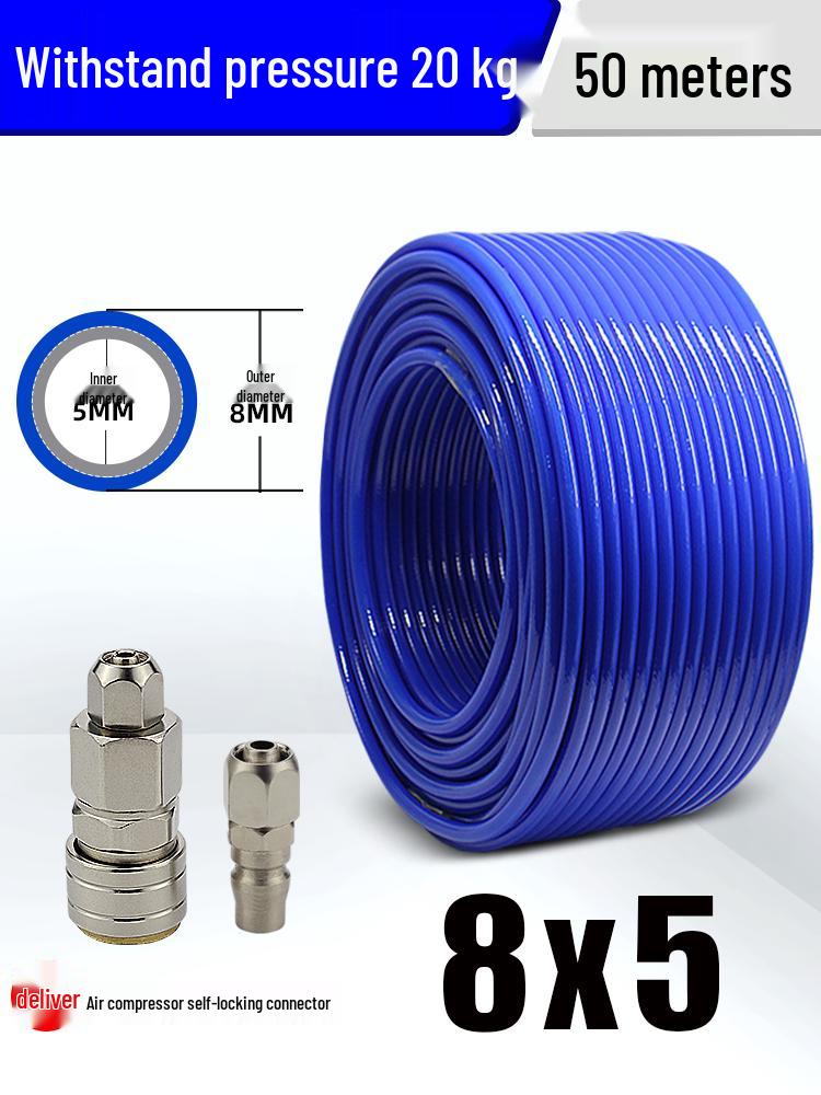 High-Pressure Explosion-Proof PU Air Hose: 8/10/12/16mm Sizes for Air Compressor, Duster, and Pump Applications.
