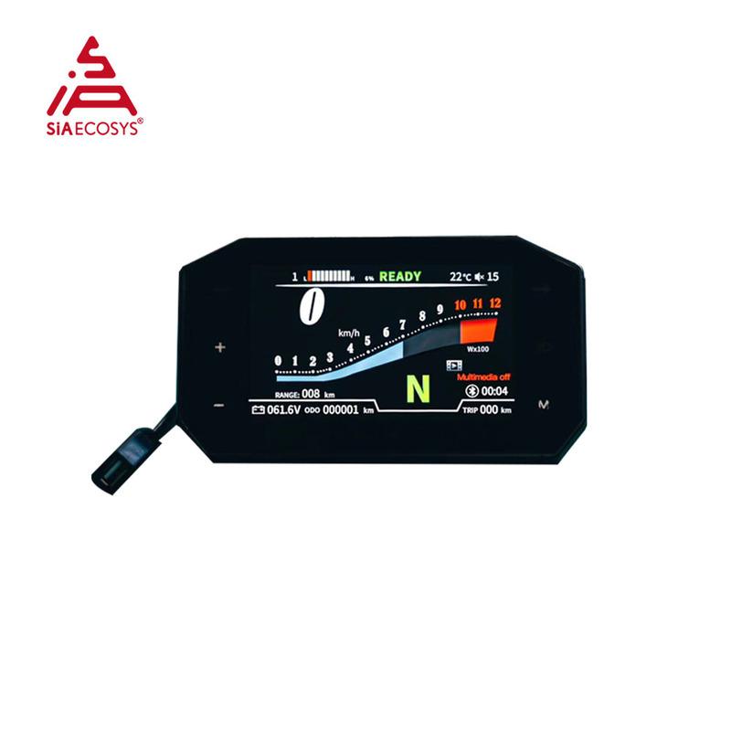 SIAECOSYS SCJ5066-1 Digital Speedometer Adjustable LCD Display with Backlight for Electric Scooter Plug & Play