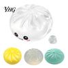 Calming Fidget Toys DIY Dumpling Squeeze Toy Skin, Fillable Empty Ball Skin with Bun Shape Stress Stopper, Anxiety Relief Simulated Making Supplies