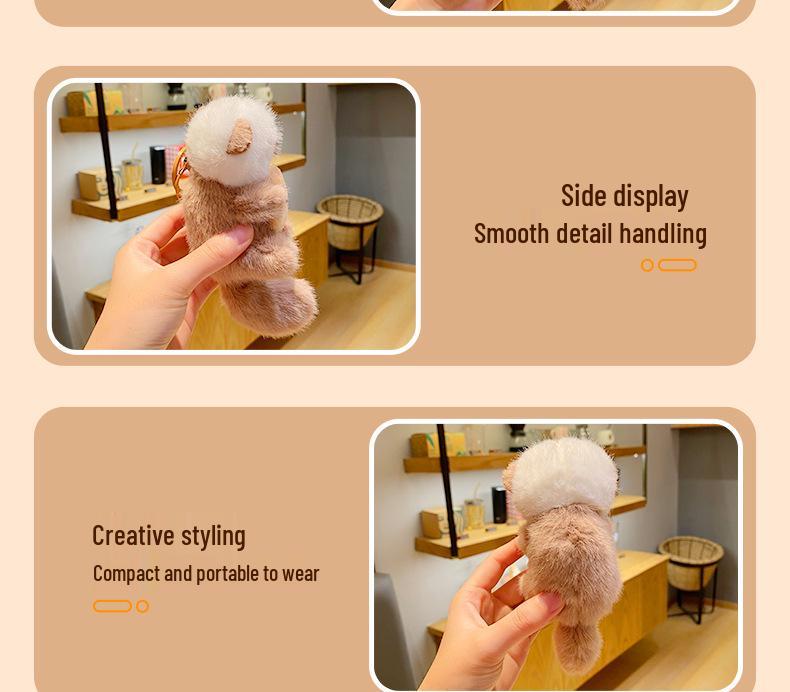 Pingente Chaveiro Fofo de Lontra Marinha de Pelúcia Desenho Animado - Charme de Bolsa Boneca Criativa Presente