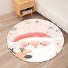Christmas Santa Claus Printed Round Rug Carpet Chair Rug Area Rug Entryway Doormats,for Office Chair Living Room Bedroom Kitchen Room.