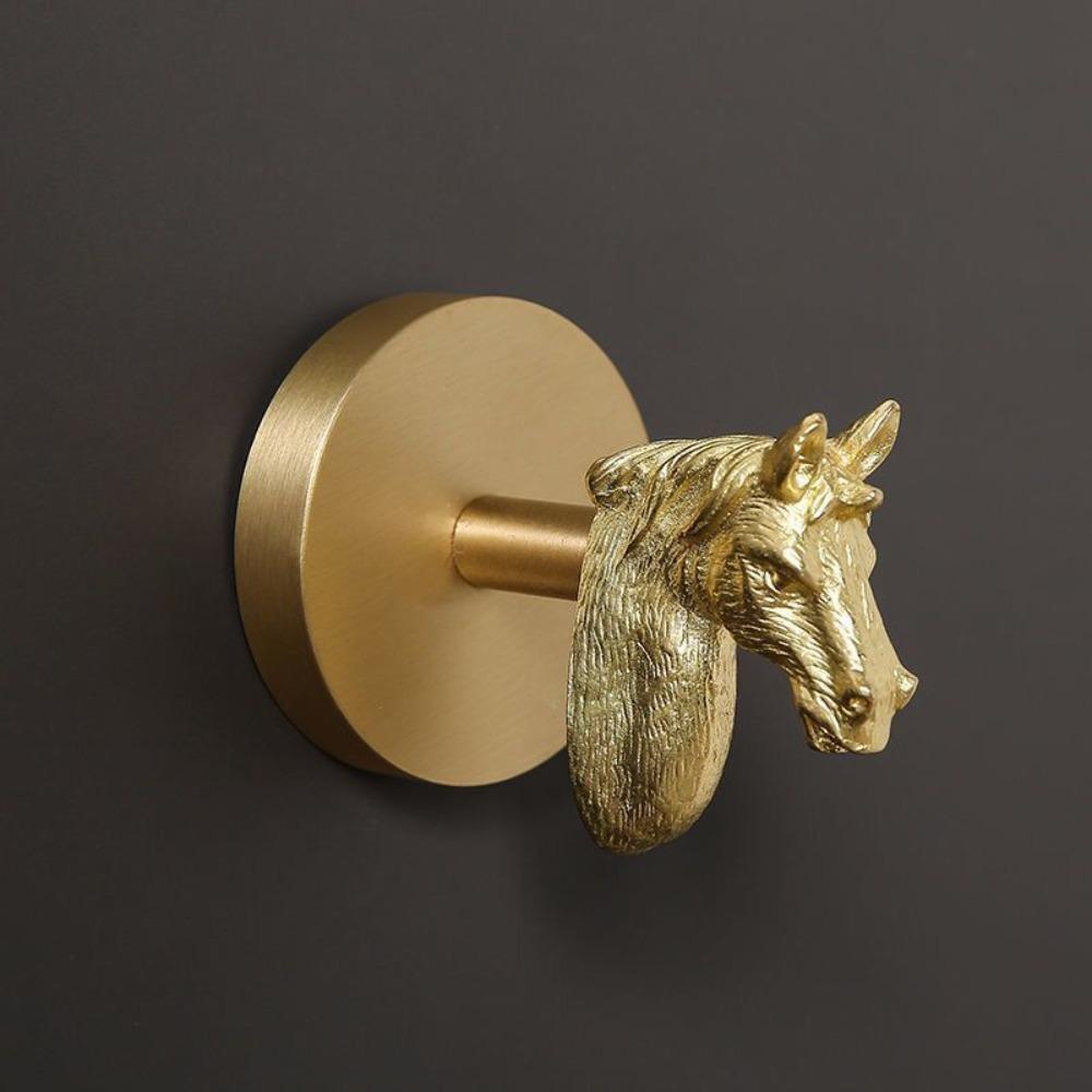 Высококачественные латунные настенные крючки без сверления Прочная конструкция Настенные крючки без гвоздей Прихожая Unicorn disc