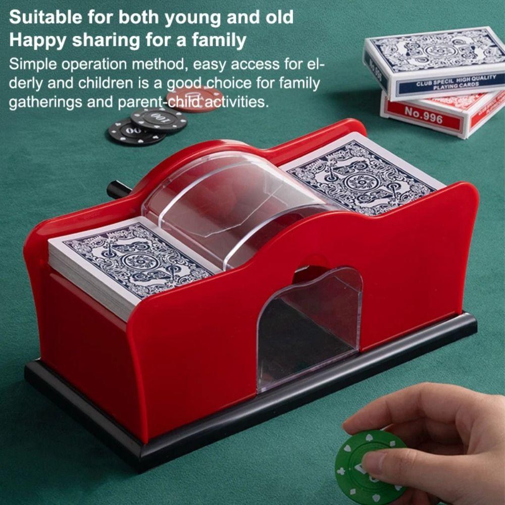 Easy-To-Use Manual Card Shuffler with Handle Card Shuffler Mixer  Poker Gatherings