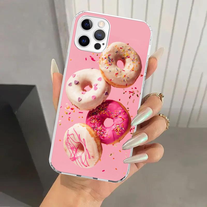 Macaron Ice Cream Cake Doughnut Phone Case for Iphone 17 Air 16 15 Plus 14 13 Mini 12 11 Pro Max 16E 7 8 SE 2020 Soft Funda Prin