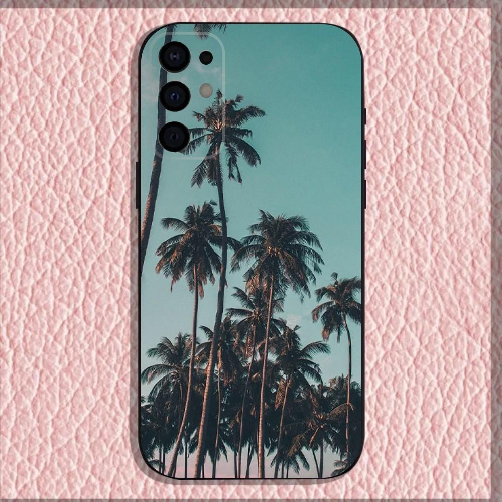 Coconut Palm Tree  Phone Case For Samsung S25,S24,S21,S22,S23,S30,Ultra,S20,Plus,Fe,Lite,Note,10,9,5G Black Cover