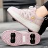 2-in-1 Speed Roller Skates Shoes Sneakers Unisex Retractable Wheels Outdoor Fun Fitness Kick Racing Roller Shoes Holiday Gifts