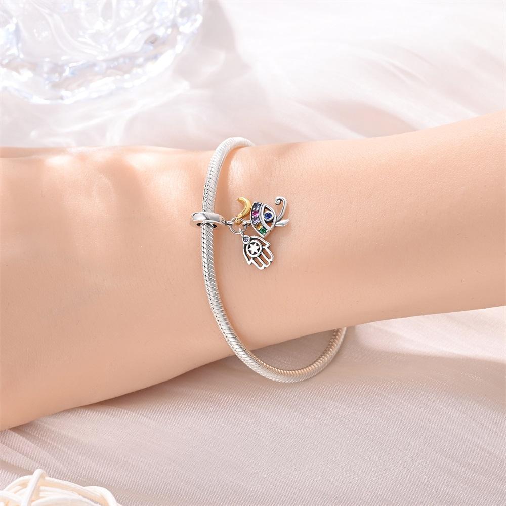 Copper Egyptian Symbol Amulet Pendant Ankh Eye Of Horus Charm Fit Original Charms Bracelet Women Diy Jewelry Gift