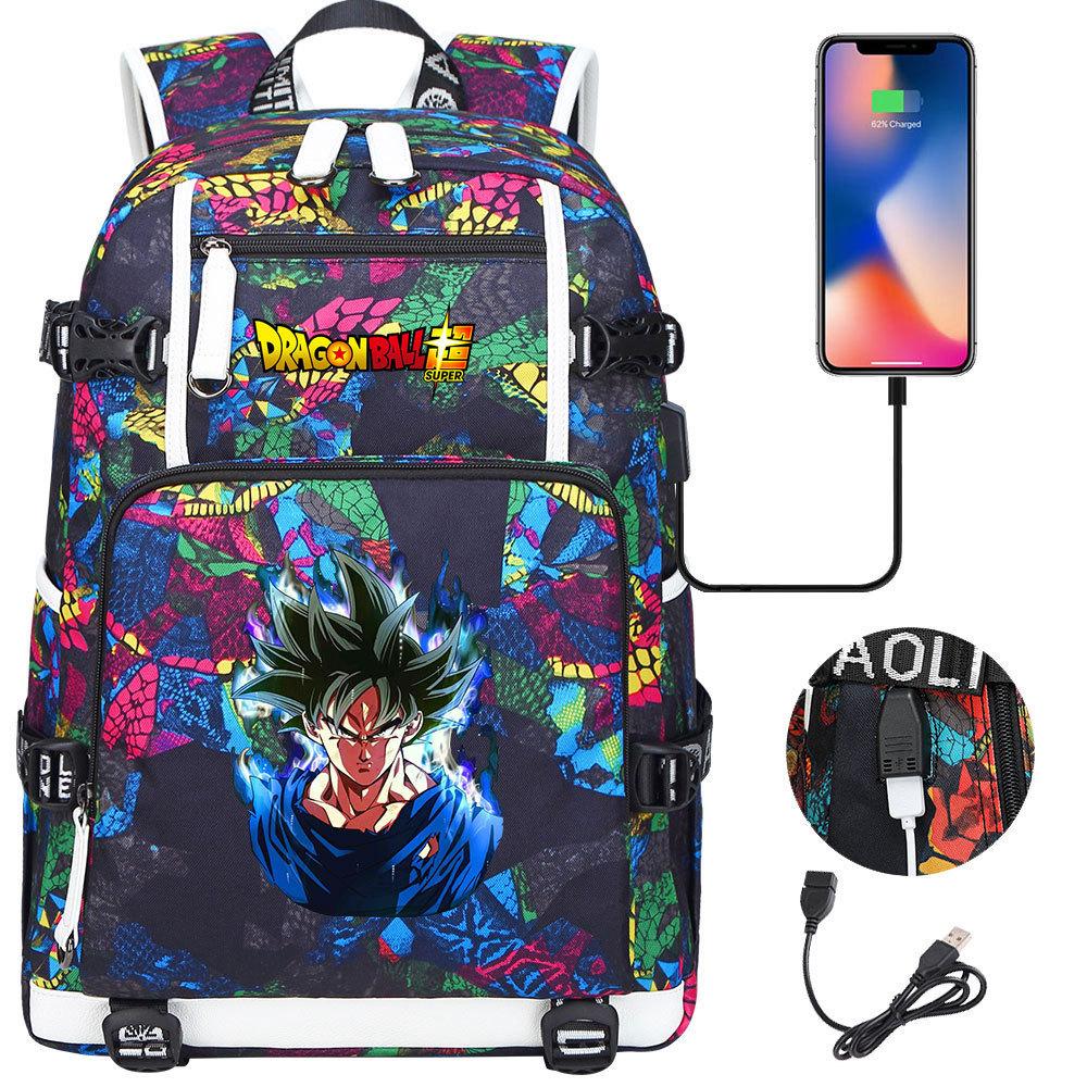 Riman Dragon Ball Wukong USB Teen Student School Bag Men's and Women's Leisure Large Capacity Travel Backpack