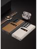 Samsung Z Fold 6 Card Holder Stand Case - Premium Leather with Film Integrated Protection