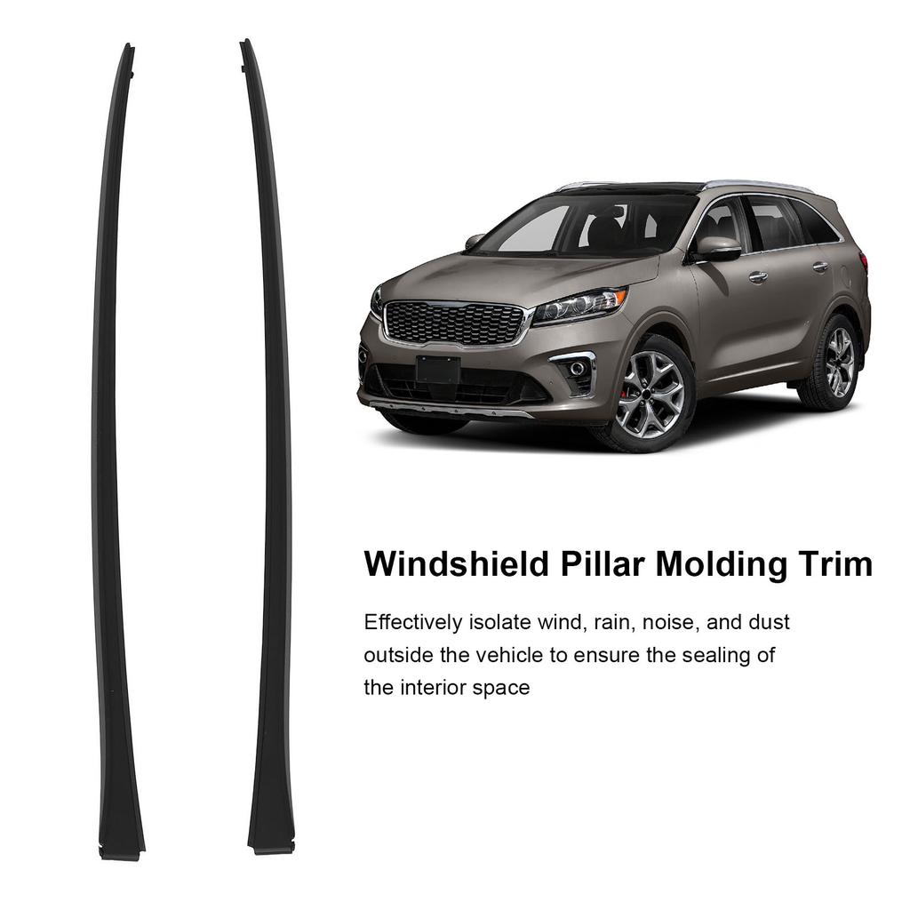 1 Pair Windshield Pillar Trim Molding Front Left Right Excellent Sealing Reduce Noise for Sorento 2016 to 2020
