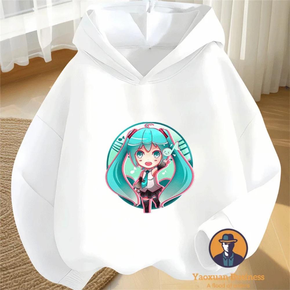 

Елегантні Худі Miku для Хлопчиків та Дівчаток з Милими Мультяшними Принтами, Теплі та Вітрозахисні, Елегантні Восени та Взимку 130