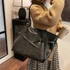 Large Sized Tote Bags For Women Soft PU Leather Pure Color Large Capacity Shopper Shoulder Crossbody Bag High Quality Handbags