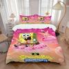 3pcs SpongeBob Jellyfish Cloud Bedding Set - Includes 1 Quilt Cover and 2 Pillowcases, Comfortable Bedding with Stylish Design for Bedroom,