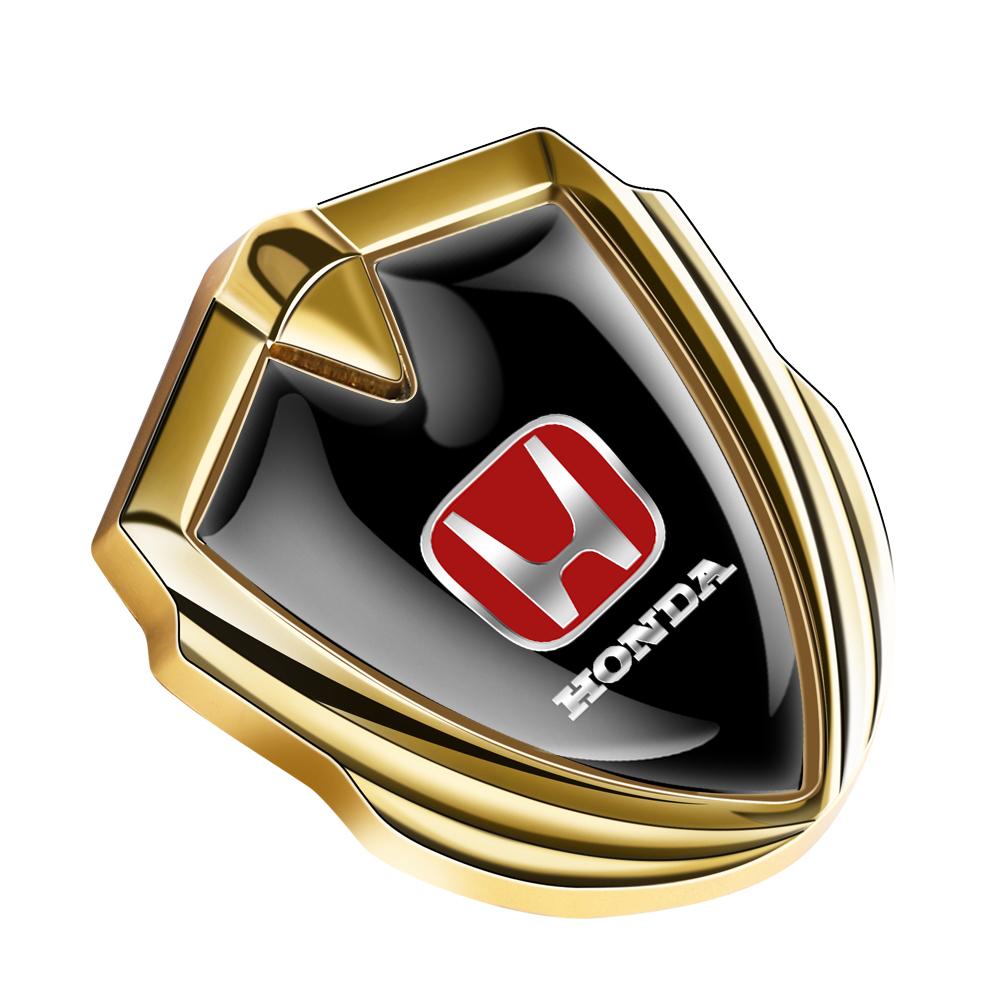 1/2Pc 3D Metal Car Fender Body Emblem Shield Sticker Auto Accessory For Honda Civic Gen Hrv Jazz City Fit Accord 7 Odyssey Mugen RF6