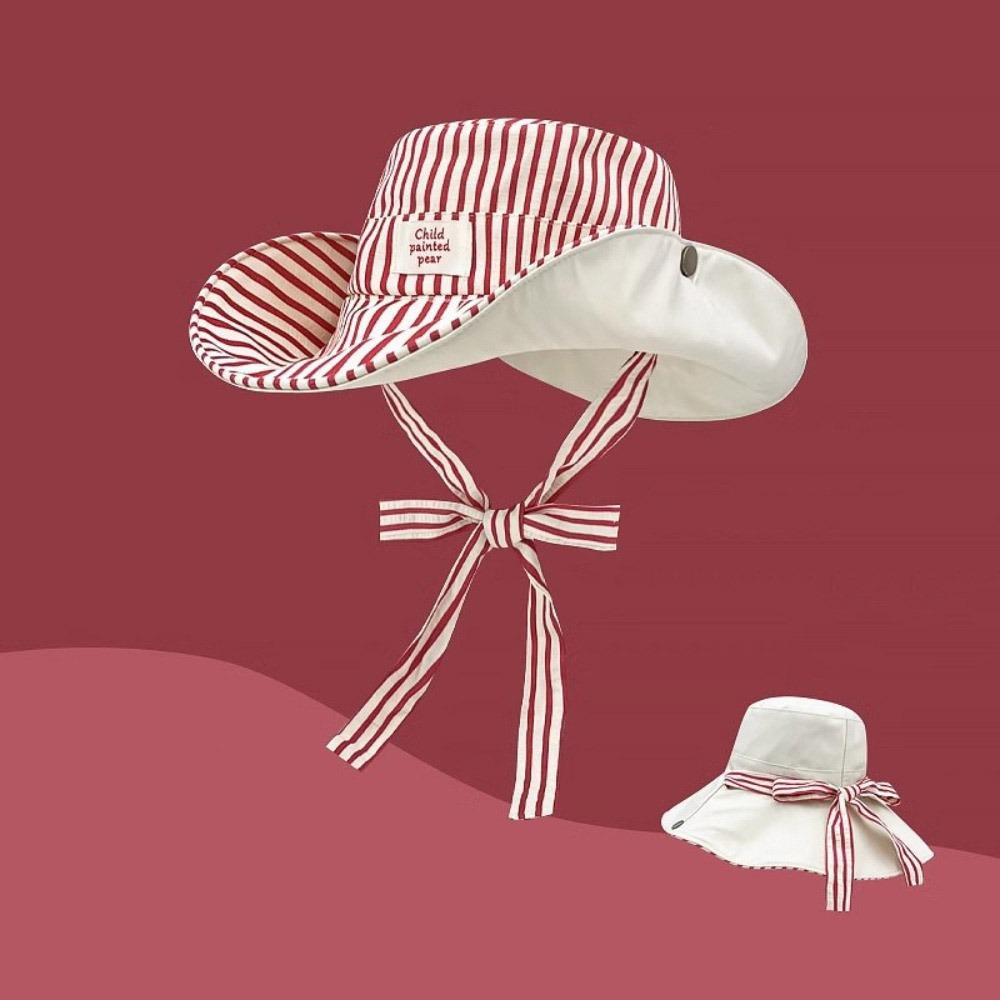 Fashion UV Protection Bucket Hat Striped Wide Brim Fishermen Cap Breathable Foldable Sunshade Hat розовый