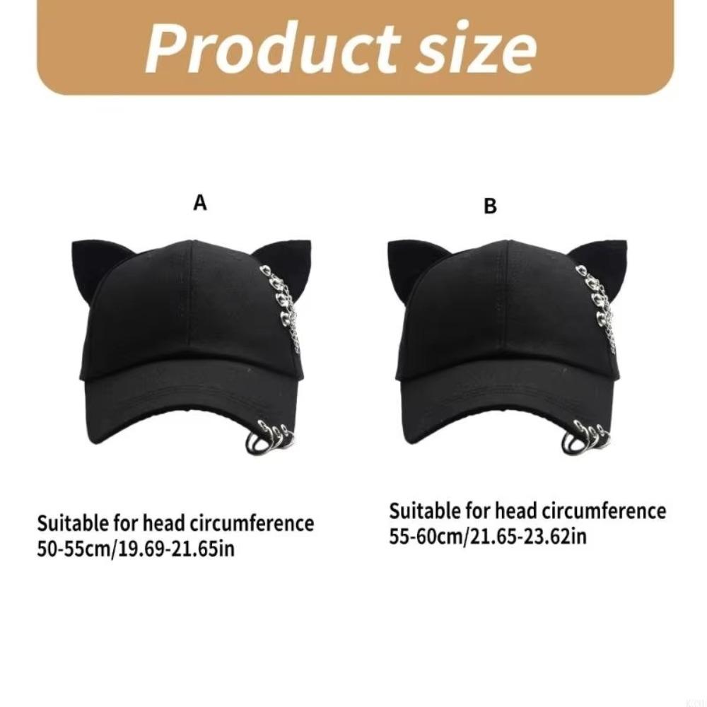 Metal Charm Camping Hat Black Parent Child Hat Casual Baseball Cap Unisex