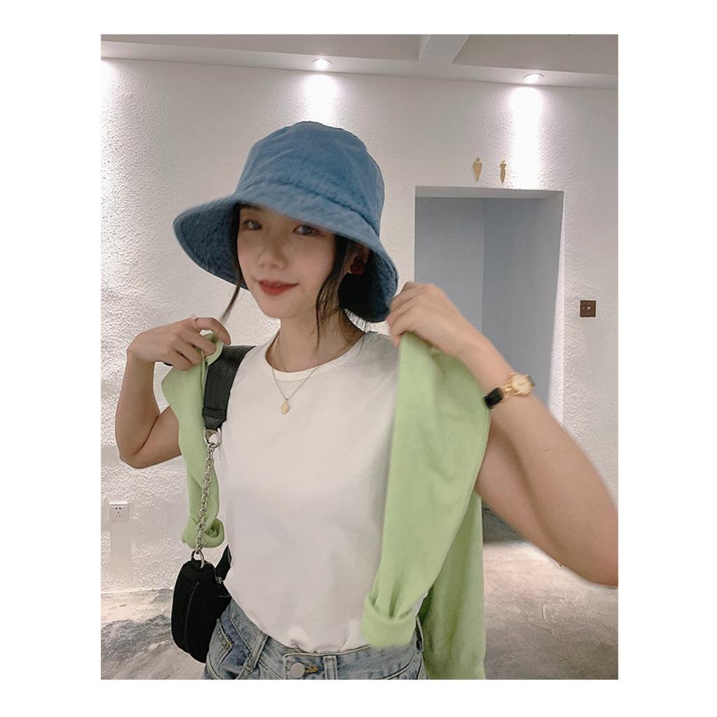 Korean Version of The Large-brimmed Cowboy Fisherman Hat Men and Women, Thin Section Ins Japanese Shade Face Sun Hat Sunscreen Basin Hat Tide