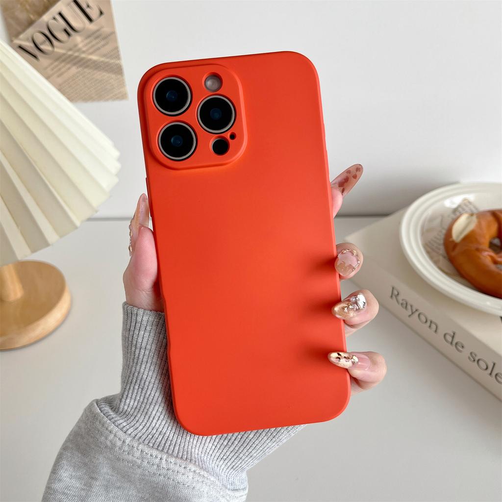 For iPhone 16 Pro Phone Back Case Scratch Resistant Silicone Mobile Cover