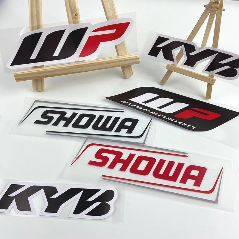 2PCS Motorcycle Stickers Motocross Front Forks Kyb Showa Wp for Shock Absorbers Cool Logo Vinyl Suspension Durable Vinyl Decals