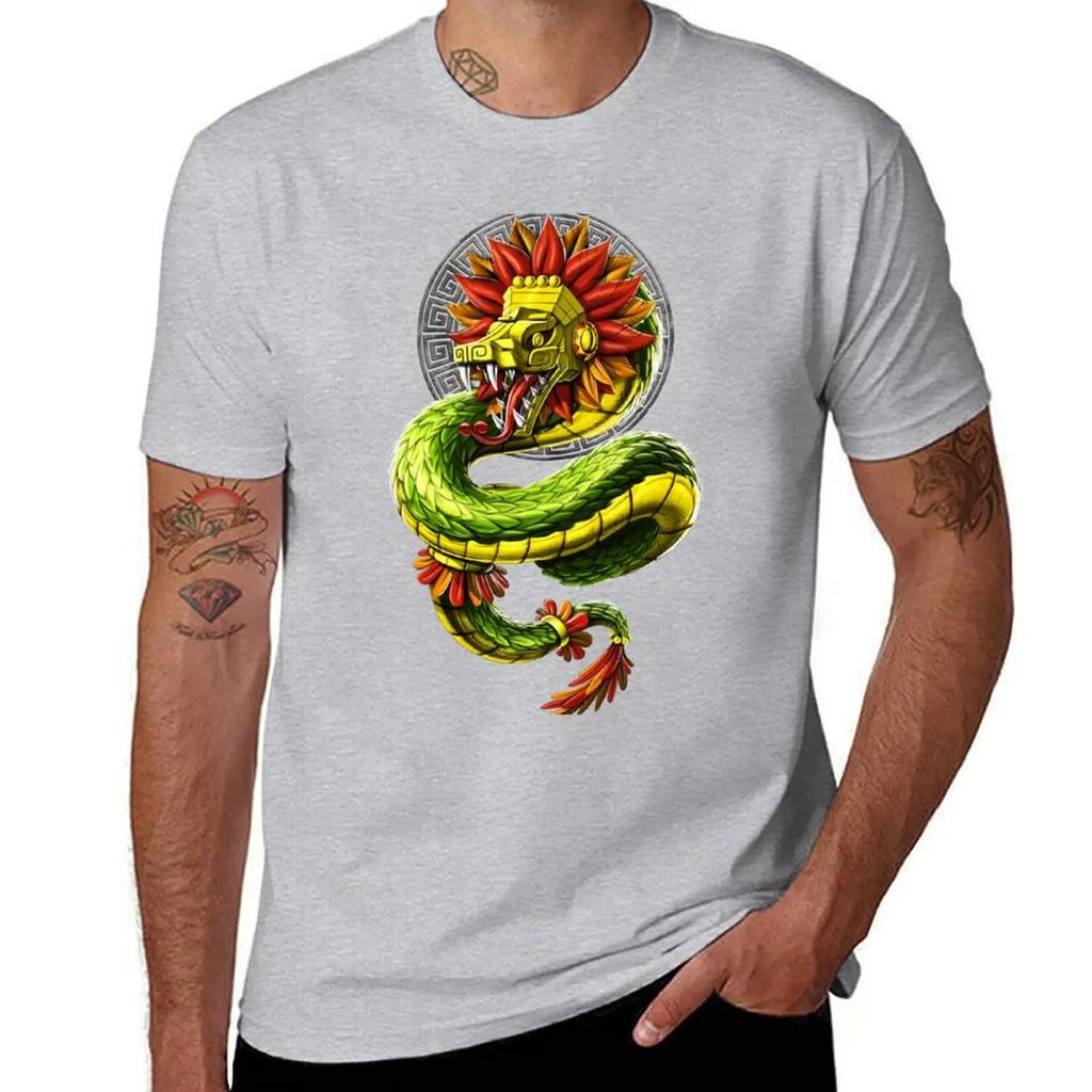 Quetzalcoatl Aztec Serpent God T-Shirt Anime T Shirts Oversized Graphic Tee Summer Clothes Mens Graphic T-shirts Funny