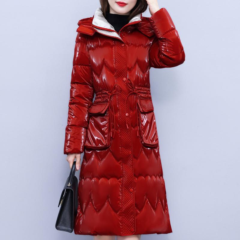 Elegant Woman Winter Coats Hooded Thick Warm Long Parkas Female Jacket Winter Clothes High Quality