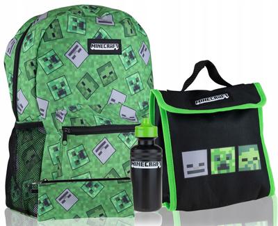 Minecraft Schoolrugzak Set Met Etui & Waterfles