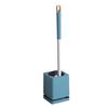 Wall Mounted Toilet Brush, Sanitary Toilet Scrubber with Hole-Free Design And Drainage Base, High-Density Bristles Non-Slip Handle Hygienic Cleaning