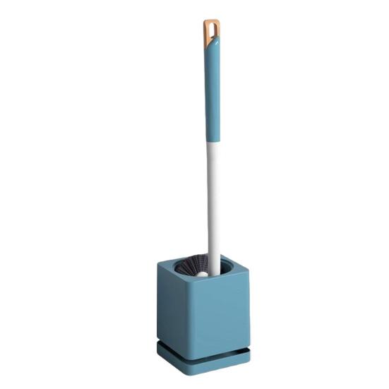 Wall Mounted Toilet Brush  Sanitary Toilet Scrubber with Hole-Free Design And Drainage Base синий