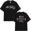 Berühmter Sänger The Weeknd Doppelseitiger Druck Herren T-Shirt Baumwolle Kurze Ärmel Locker Bequem Mode Damen und Herren T-Shirt