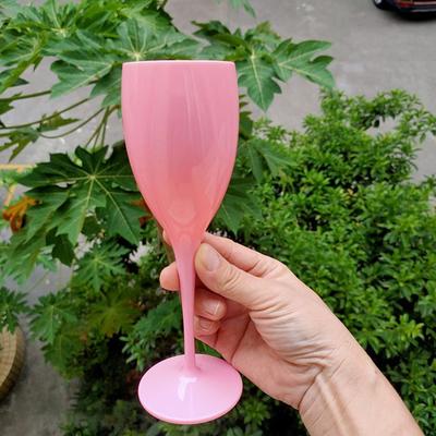 Champagne Flutes Glasse Plastic Wine Glasses Dishwasher-Safe White Champagne Glass Restaurant Beer Whiskey Drinkware