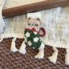Handmade Red Reindeer & Cat Embroidered Christmas Hair Scrunchies