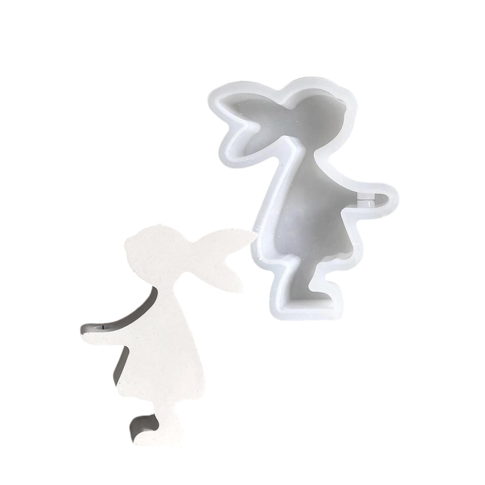 

Sturdy Silicone Mold For Girl Rabbit Flower Arrangements Easy To Clean Suitable For Creative Homes And Gift Projects 1