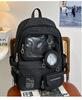 School bag cute transparent pain bag versatile high value junior high school student school bag ins wind Japanese Korean version backpack leisure bag